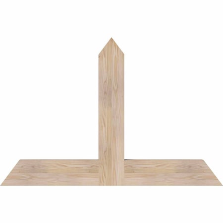 Ekena Millwork Portland Smooth Timber Gable Bracket, Douglas Fir, 48"W x 32"H x 3 1/2"D x 5 1/2"F, 16/12 Pitch GBW048X32X0406POR00SDF